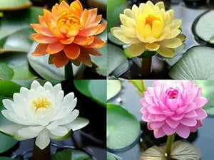 Mix Colour Bowl Lotus Flower Seeds For Home Garden Planting - Easy To Grow 5 beej